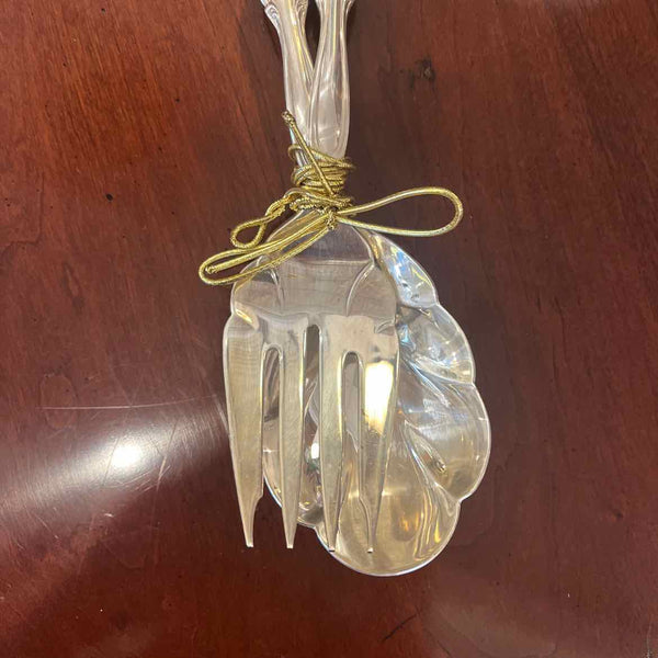 Silverplate Meat Fork And Spoon