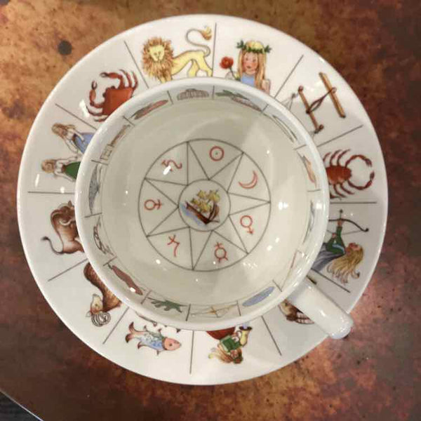 Staffordshire Zodiac Fortune Teller Cup & Saucer