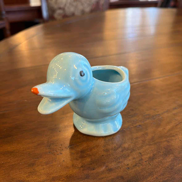 McCoy Pottery Duck Planter - Blue Glaze