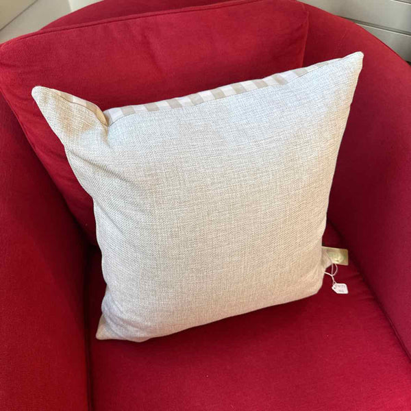 Tan And Cream Checked Pillow