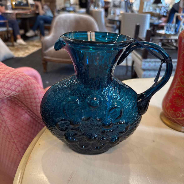 Blue Glass Pitcher