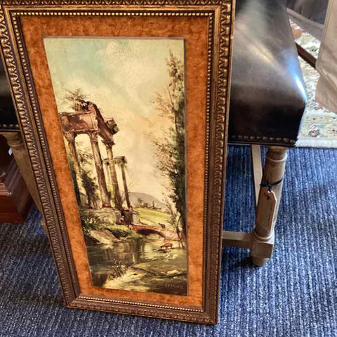 Vertical Ruins Framed Print