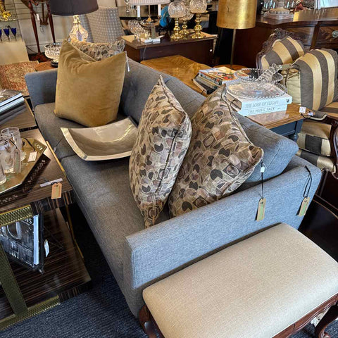 Grey Tweed Two Cushion Sofa