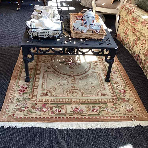 Wool Tan Fringed Rug