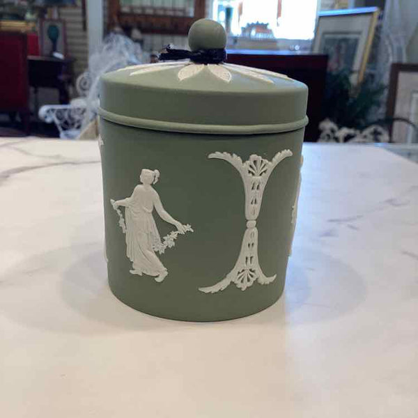 Green Jasperware Trinket Box