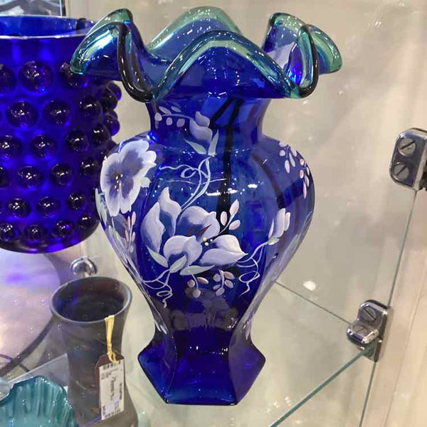 Fenton Hand Painted 75th Ann. Vase - Signed