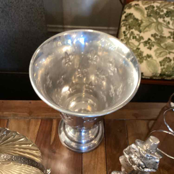 Silvertone Champagne Bucket with Fleur de Lis