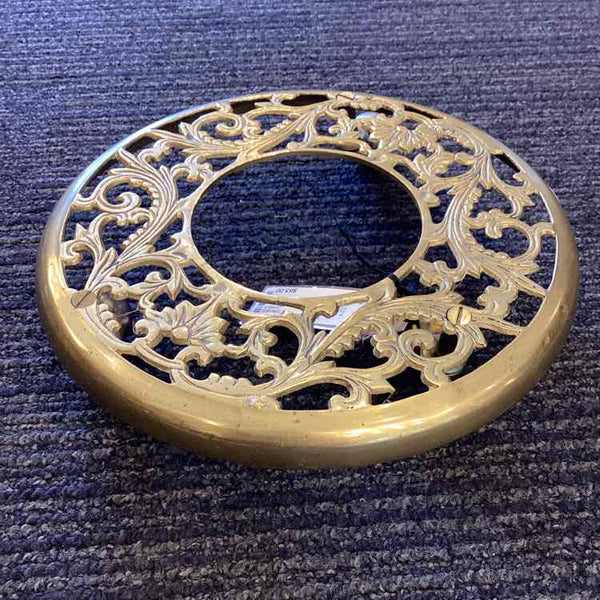 Antique Brass Plant Stand on Wheels