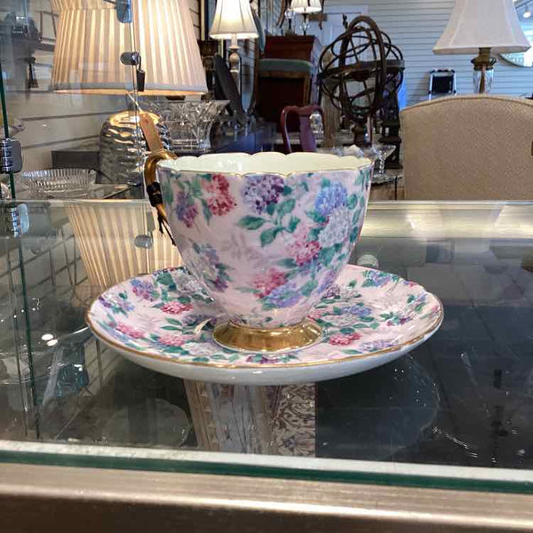 Shelley Pink Floral Cup & Saucer