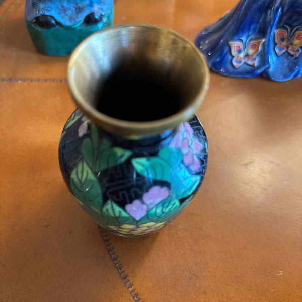Blue Cloisonne Vase