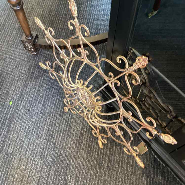 Metal Bronze Scroll Wall Decor