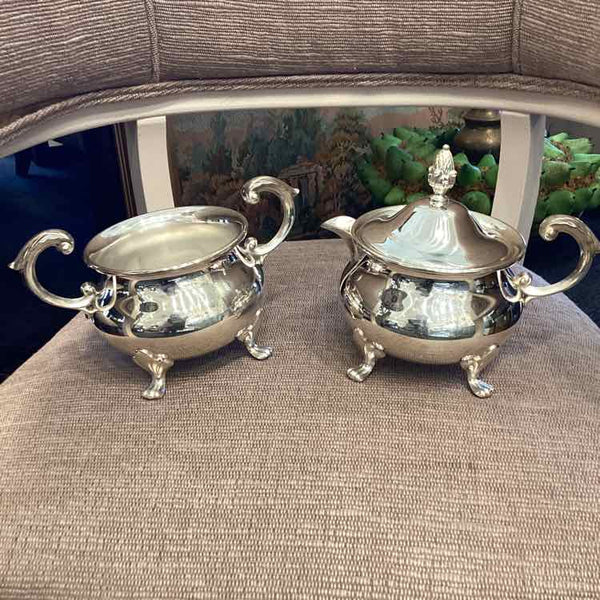 Silver Plated Cream and Sugar