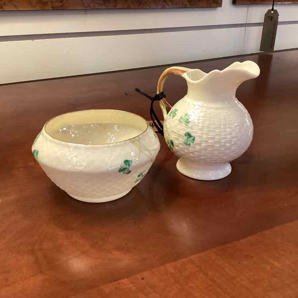 Belleek Cream and Sugar Set
