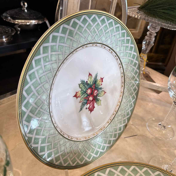 Set of 10 Fitz & Floyd "Winter Holiday" Chargers