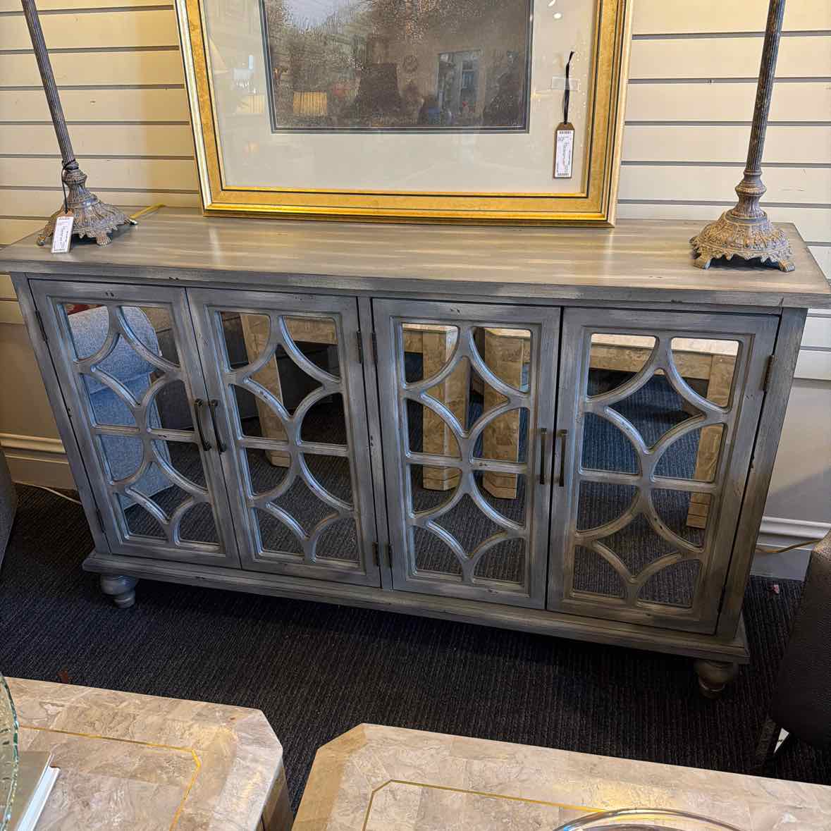 Acme 4-Door Mirrored Console