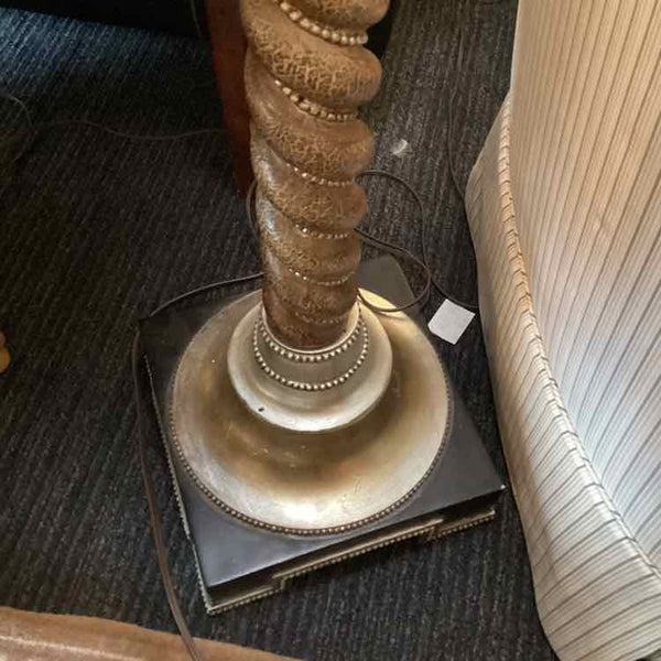 Barley Twist Floor Lamp with Crackle Shade