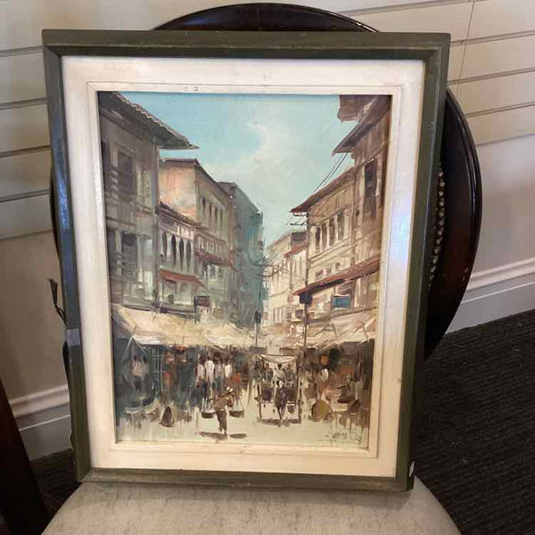 Street Scene Oil Painting
