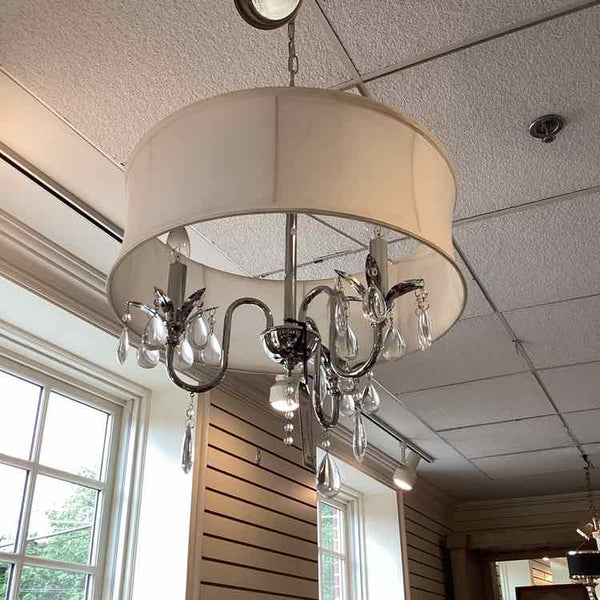 Three Arm Chandelier With Prisms