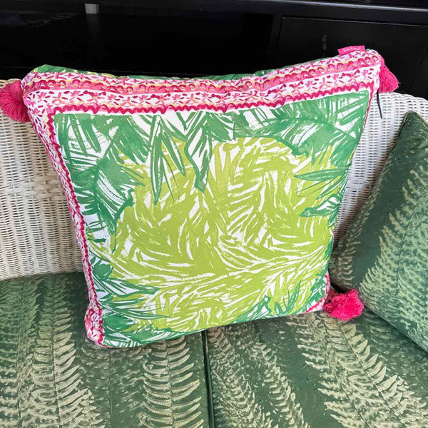 Lilly Pulitzer Pink and Green Pillow