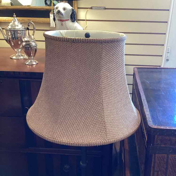 Black Iron Lamp w/Blk/Tan Shade