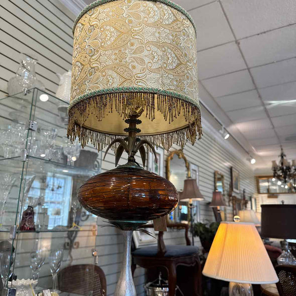Amber Glass Lamp