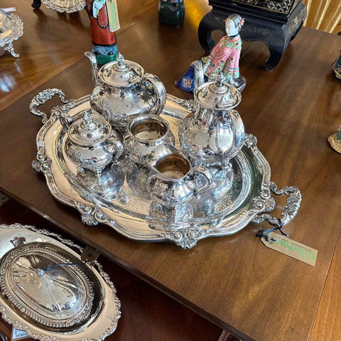 Six Piece Silverplate Tea Set
