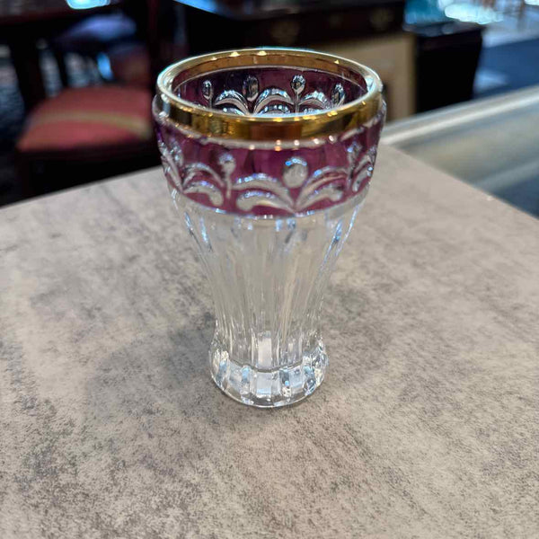 Western German Crystal Purple Vase
