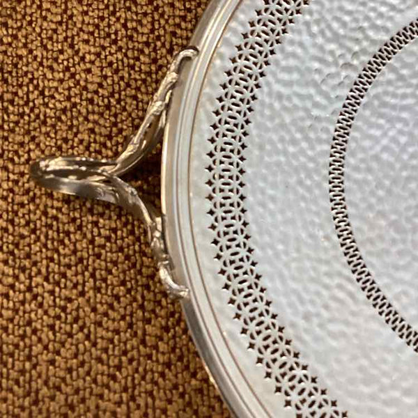 Hammered SLP Round Pedestal Tray