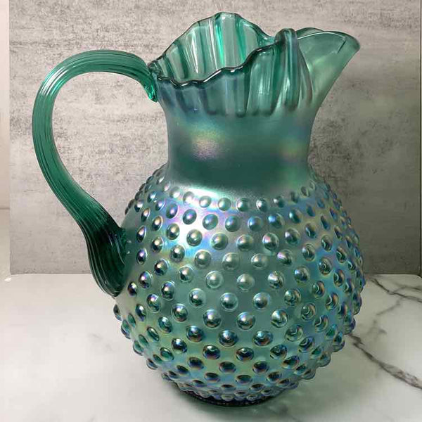 Fenton Carnival Satin Hobnail Pitcher