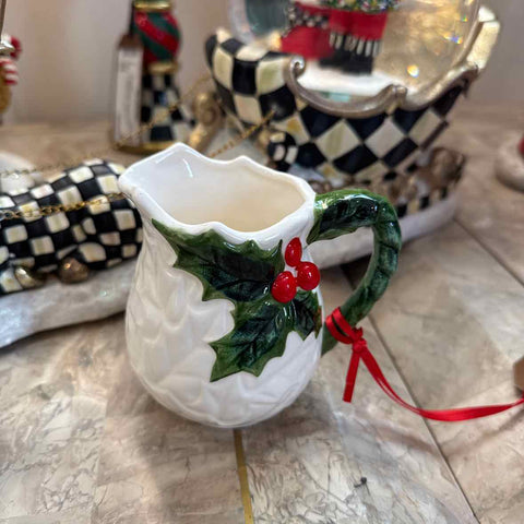 Holly Berry Creamer Vase - Lefton