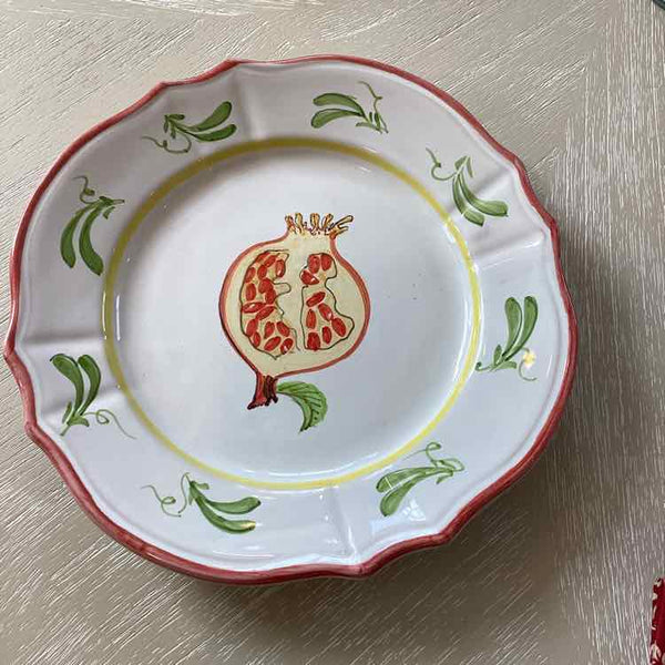 Set of 4 L'Antica Red Rim Salad Plates