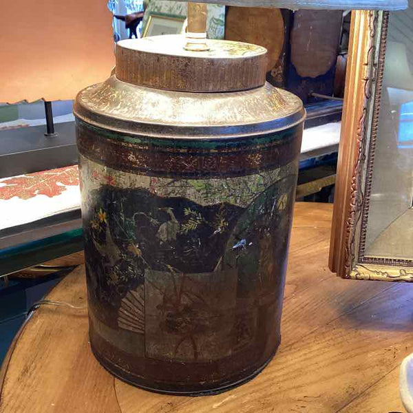 Vintage Black Tin Lamp