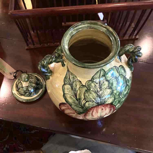 Hand Painted Ceramic Jar