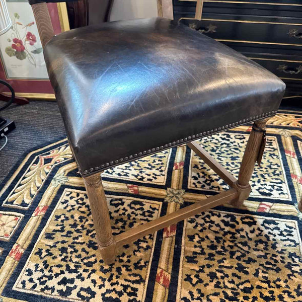 Rustic Leather Side Chair