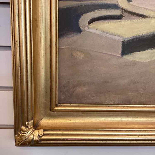 Cityscape Fountain Oil Painting