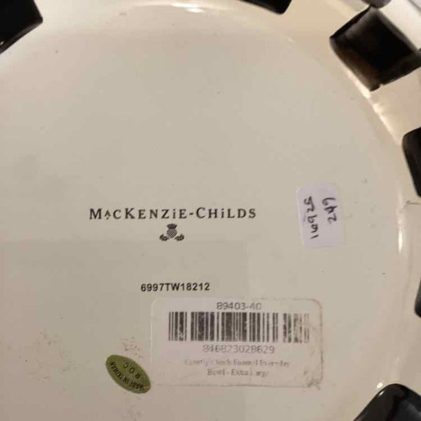 MacKenzie Childs Black & White Checked Bowl