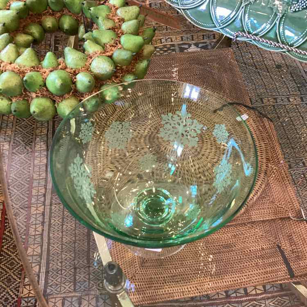 Snowflake Glass Bowl