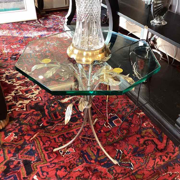 Vintage Hollywood Glass Top Table