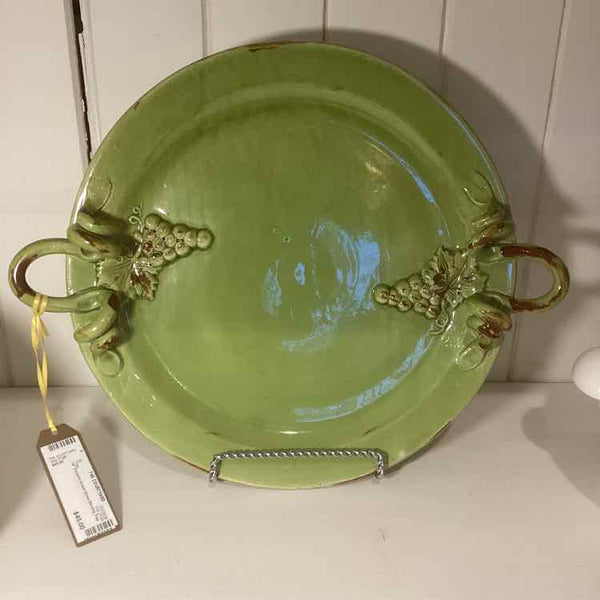 Ceramic Grape Green Serving Tray (Arte Italica)