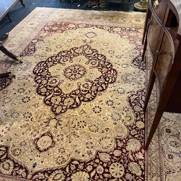 Burgundy and Cream Rug