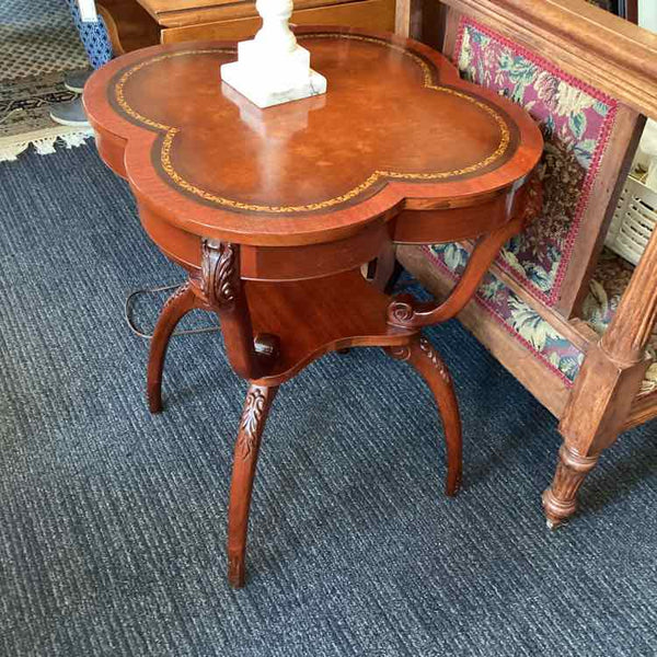 Mahogany Table With Leather Top