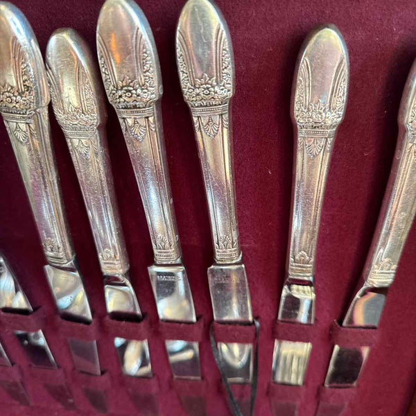 77 pc. "First Love" Silverplate Flatware