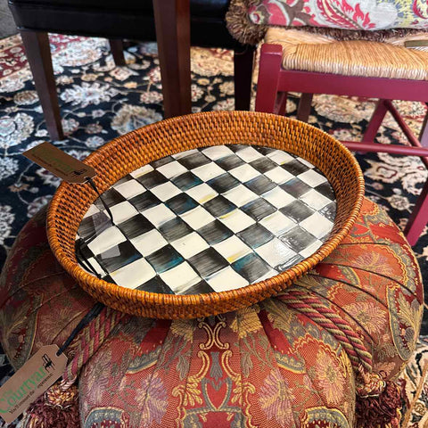 McKenzie-Childs Rattan Tray