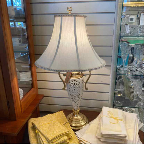 Lenox Brass/Pierced Lamp
