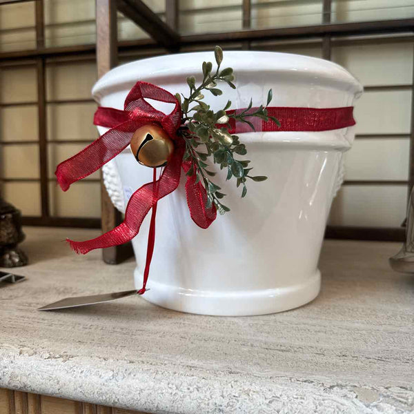 White Ceramic Planter