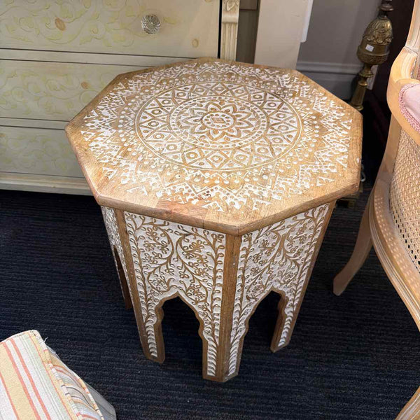 Wood Moroccan Side Table