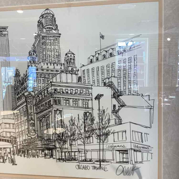 Pen And Ink Print Of Chicago