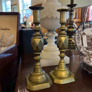 Brass 'Diamond Princess' Candlesticks