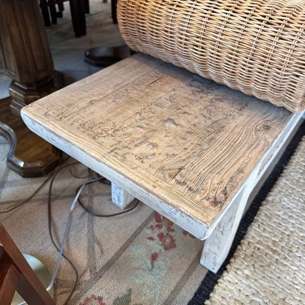 White Rustic Bench
