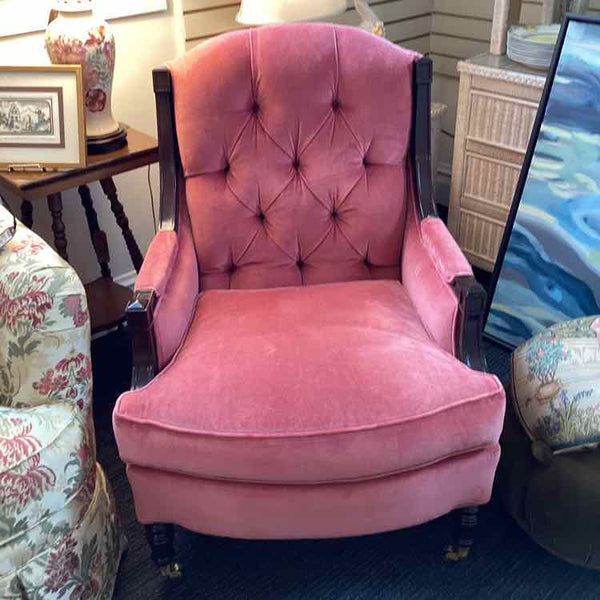 Hickory Chair Raspberry Velvet Chair